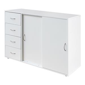 Komoda 4 szuflady + 2 drzwi 1503 biała