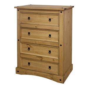 Komoda 4 szuflady CORONA wosk