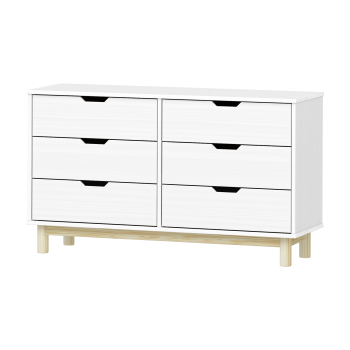 Komoda 3+3 szuflady BONITO 2 biały lakier