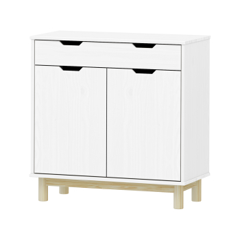 Komoda 2 drzwi + 1 szuflada BONITO 2 biały lakier