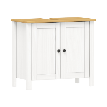 Szafka pod umywalkę PORTO biała/buk