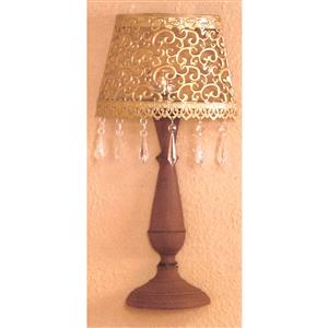 Ścienna metalowa lampa dekoracyjna złota/brązowa
