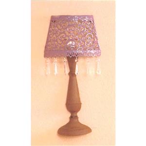 Ścienna metalowa lampa dekoracyjna fioletowa/brązowa