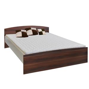 Łóżko podwójne 60341 orzech/biały