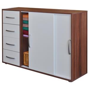 Komoda 61503 orzech/biały