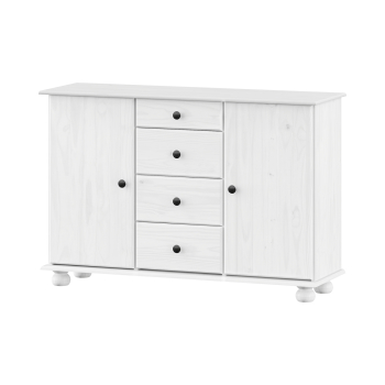 Szafka na sztućce 8045BK, biały lakier, metalowe uchwyty