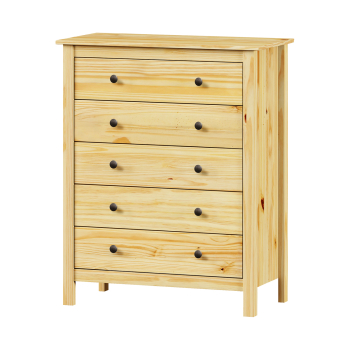 Komoda 5 szuflad TORINO metalowe uchwyty