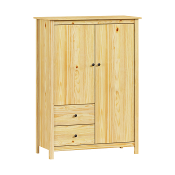 Komoda 2 drzwi + 2 szuflady TORINO metalowe uchwyty