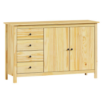Komoda 2 drzwi + 4 szuflady TORINO metalowe uchwyty