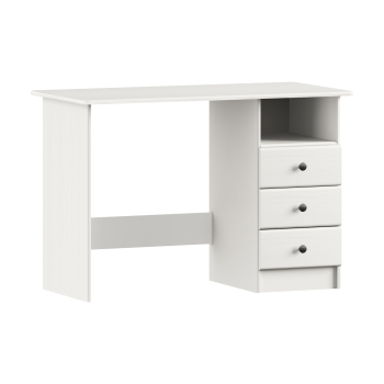 Biurko PC 8844BK biały lakier, metalowe uchwyty