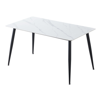 Stół do jadalni ADRIA 130x70 biały marmur