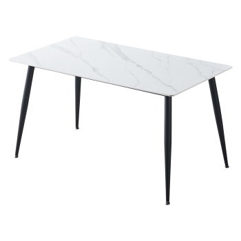Stół do jadalni ADRIA 140x80 biały marmur