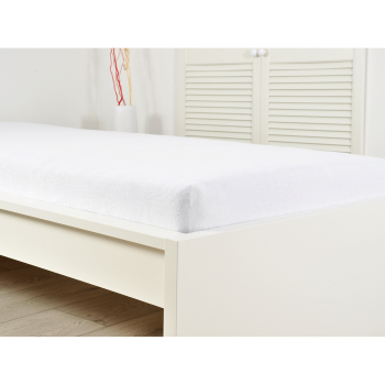 Prześcieradło frotte IDEAL 90x200 białe