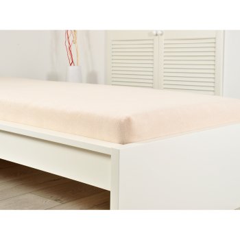 Prześcieradło frotte IDEAL 90x200 kawa