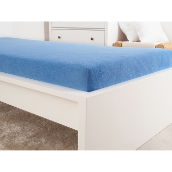 Prześcieradło frotte IDEAL 90x200 jasnoniebieskie
