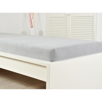 Prześcieradło frotte IDEAL 90x200 szare