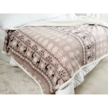 Koc BUFFALO 150x200 szaro-białe gwiazdki