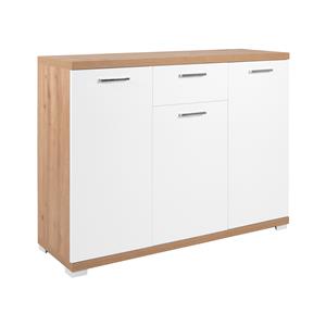 Komoda MILANO 2 dąb/biała
