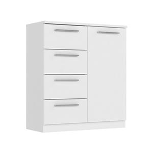 Komoda 1 drzwi + 4 szuflady SURREY biała
