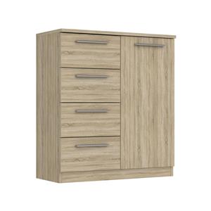 Komoda 1 drzwi + 4 szuflady SURREY dąb Sonoma