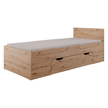 Łóżko pojedyncze NEST 90x200, dąb Artisan