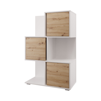 Regał 6 STEPS biały/dąb Artisan