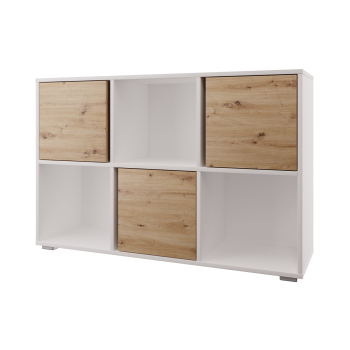 Regał 6L STEPS biały/dąb Artisan
